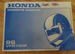 1996 Honda VFR750F Motorcycle Owner's Manual