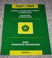 1997 Plymouth Neon Driver & Passenger Air Bag Body Diagnostic Procedures Manual