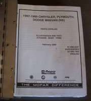 1999 Chrysler Town & Country Mopar Parts Catalog Binder