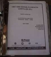 1998 Dodge Neon Mopar Parts Catalog Binder