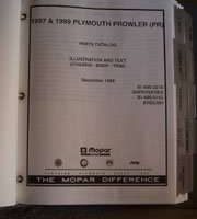 1997 & 1999 Plymouth Prowler Mopar Parts Catalog Binder
