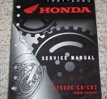 1999 Honda Shadow VLX/Deluxe VT600C, VT600CD, VT600CD2 Motorcycle Shop Service Manual