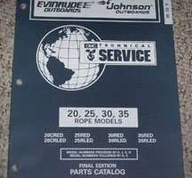 1997 Johnson Evinrude 20, 25, 30 & 35 HP Rope Models Parts Catalog