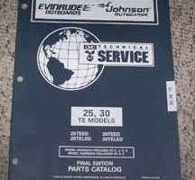 1997 Johnson Evinrude 25 & 30 HP TE Models Parts Catalog