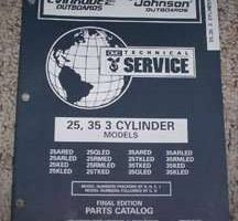 1997 Johnson Evinrude 25 & 35 HP 3 Cylinder Models Parts Catalog