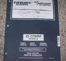 1997 Johnson Evinrude 25 Commercial Models Parts Catalog