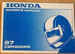 1997 Honda CBR900RR Motorcycle Owner's Manual