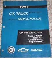 1997 Chevrolet Tahoe Rear Air Conditioning Service Manual Supplement