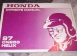 1997 Honda CN250 Helix Scooter Owner's Manual
