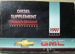 1997 GMC Sierra Diesel Owner's Manual Supplement