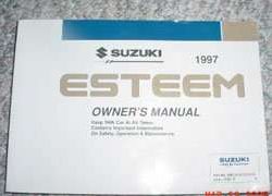 1997 Suzuki Esteem Owner's Manual