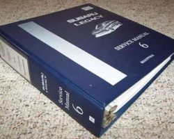 1997 Subaru Legacy Service Manual Supplement Binder