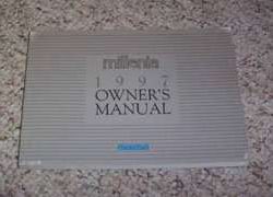 1997 Mazda Millenia Owner's Manual