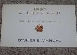 1997 Chrysler Sebring Convertible Owner's Manual