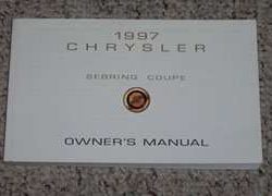 1997 Chrysler Sebring Coupe Owner's Manual