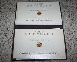 1997 Chrysler Sebring Coupe Owner's Manual Set