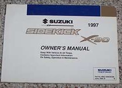 1997 Suzuki Sidekick X-90 Owner's Manual
