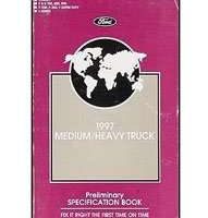 1997 Ford B-Series Trucks Specificiations Manual