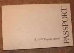 1997 Honda Passport Owner's Manual