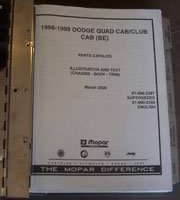 1998 Dodge Ram Truck Quad & Club Cab Mopar Parts Catalog Binder