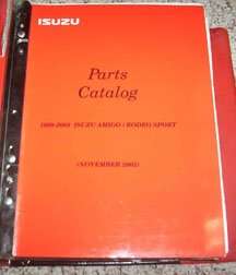 2000 Isuzu Rodeo Sport Parts Catalog