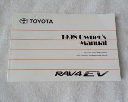 1998 Toyota Rav4 EV Owner's Manual