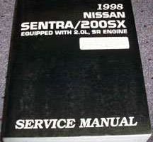 1998 Nissan Sentra & 200SX 2.0L SR Engine Service Manual