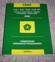 1998 Jeep Cherokee 2.5L, 3.9L, 4.0L, 5.2L, & 5.9L Engines Powertrain Diagnostic Procedures Manual