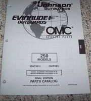 1998 Johnson Evinrude 250 HP Models Parts Catalog
