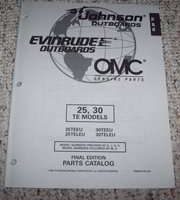 1998 Johnson Evinrude 25 & 30 HP TE Models Parts Catalog
