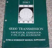 1998.5 Lincoln Navigator 4R100 Transmission EVTM & Service Manual Supplement