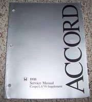 1998 Honda Accord Coupe L4 V6 Service Manual Supplement