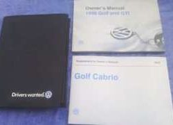 1998 Volkswagen Golf, GTI & Cabrio Owner's Manual