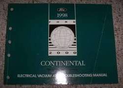 1998 Lincoln Continental Electrical Wiring & Vacuum Diagram Troubleshooting Manual