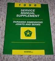 1998 Dodge Durango Dimensions, Joints & Seams Service Manual Supplement