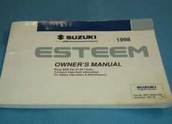 1998 Suzuki Esteem Owner's Manual