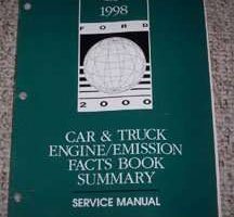 1998 Lincoln Continental Engine/Emission Facts Book Summary