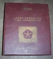 1998 Plymouth Voyager Labor Time Guide Binder