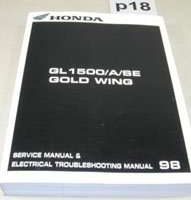 1998 Honda GL1500A & GL1500SE Gold Wing Motorcycle Service & Electrical Troubleshooting Manual