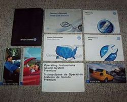 1998 Volkswagen Golf & GTI Owner's Manual Set