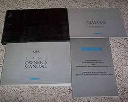 1998 Mazda MPV Owner's Manual Set