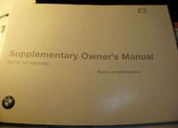1998 BMW M Roaster Owner's Manual Supplement