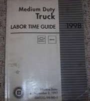 1998 GMC Medium Duty Truck Labor Time Guide Manual