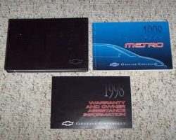 1998 Chevrolet Metro Owner's Manual Set