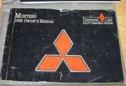 1998 Mitsubishi Montero Owner's Manual