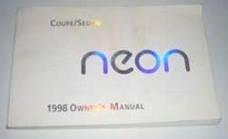 1998 Plymouth Neon Owner's Manual