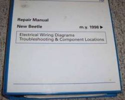 2005 Volkswagen New Beetle Electrical Wiring Diagrams Troubleshooting & Component Locations Manual Binder