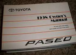1998 Toyota Paseo Owner's Manual