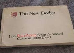 1998 Dodge Ram Truck Cummins Turbo Diesel Owner's Manual