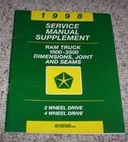 1998 Dodge Ram Truck 1500-2500 Dimensions, Joints & Seams Service Manual Supplement